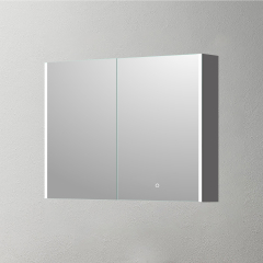 Mosmile Anti-fog 2 Doors Illuminated Bathroom Mirror Cabinet C201Y3017