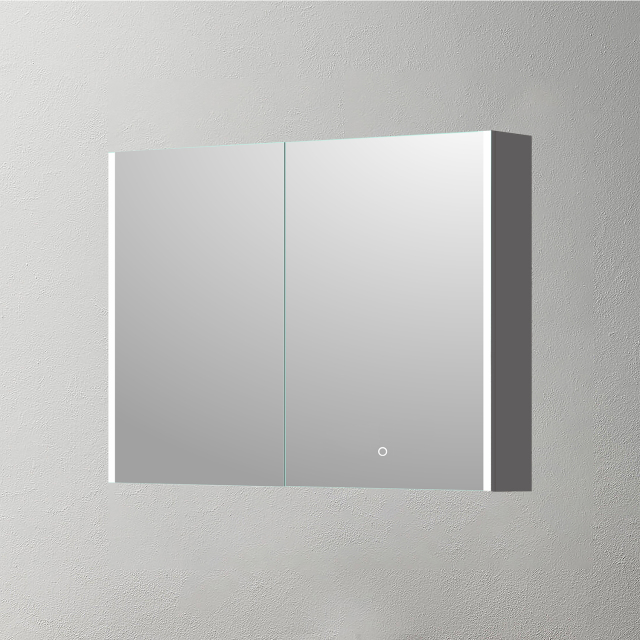 Mosmile Anti-fog 2 Doors Illuminated Bathroom Mirror Cabinet C201Y3017