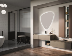 Mosmile Frameless Irregular LED Bathroom Mirror HEXAGON-N038