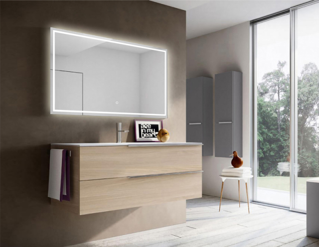Mosmile Wall Frameless Illuminated Smart Bathroom LED Mirror JEN-N042