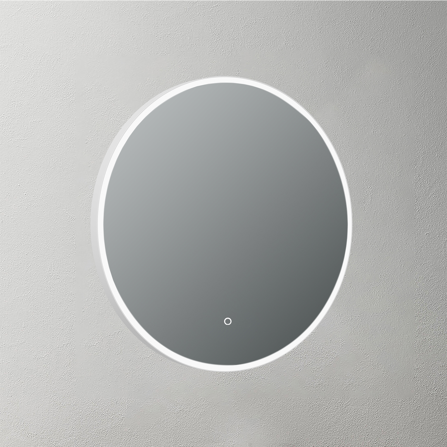 Mosmile Flate Framed Round LED Illuminated Bathroom Mirror LUCY-R068