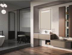 Mosmile Covered Framed Illuminated Bathroom LED Mirror SAMY-S011