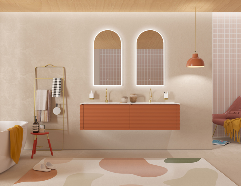 Mosmile Arch Frameless Touch sensor Bathroom LED Mirror HEXAGON-N049