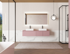 Mosmile Wall Acrylic Frame Touch LED Bathroom Mirror KELLY-S007