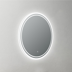 Mosmile Acrylic Frame Round LED Illuminated Bathroom Mirror LUCY-R011