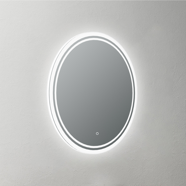 Mosmile Acrylic Frame Round LED Illuminated Bathroom Mirror LUCY-R011