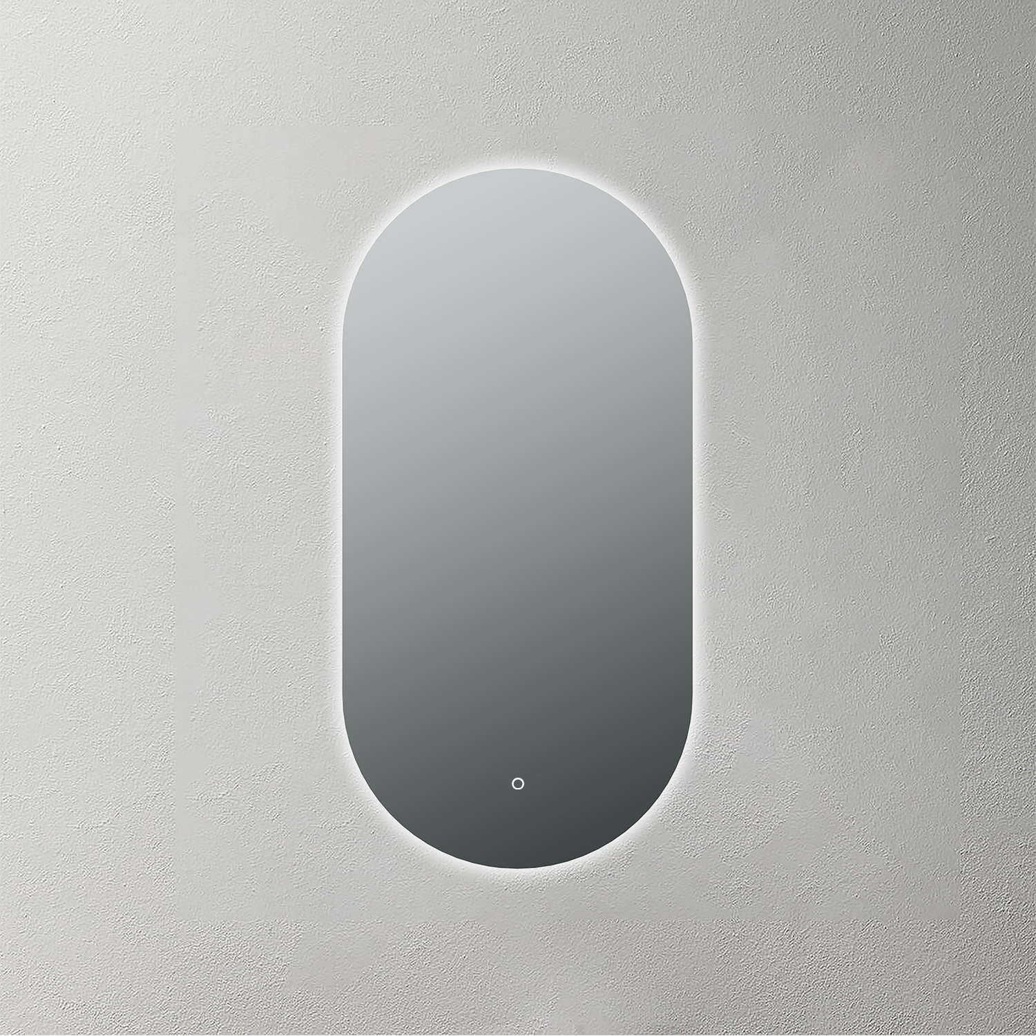 Mosmile Frameless Pill LED Illuminated Bathroom Mirror RACEE-5114