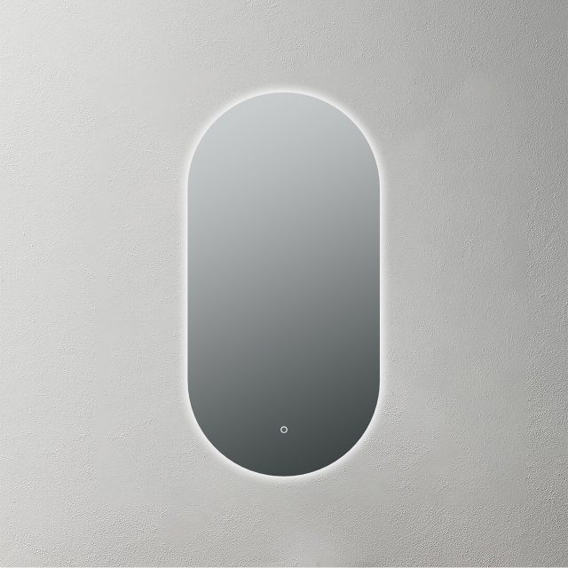 Mosmile Frameless Pill LED Illuminated Bathroom Mirror RACEE-5114