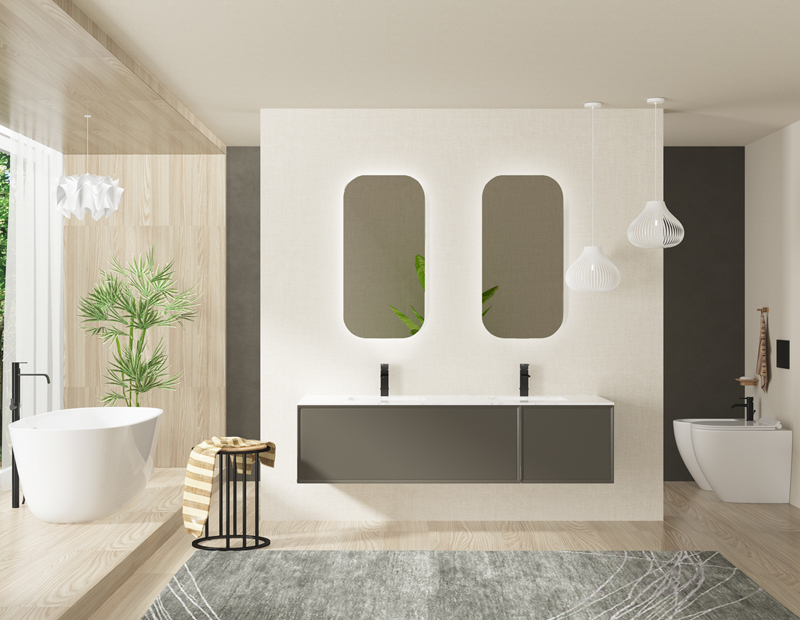 Mosmile Frameless Round-corner Backlit Bathroom Illuminated Mirror BACKLIT-N026