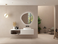 Mosmile Illuminated Frameless Backlit Bathroom Mirror HEXAGON-N087
