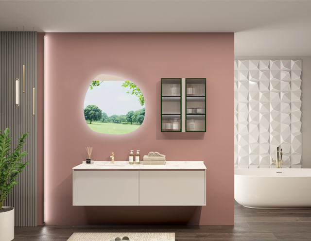 Mosmile Frameless Illuminated Backlit Bathroom Mirror HEXAGON-N090