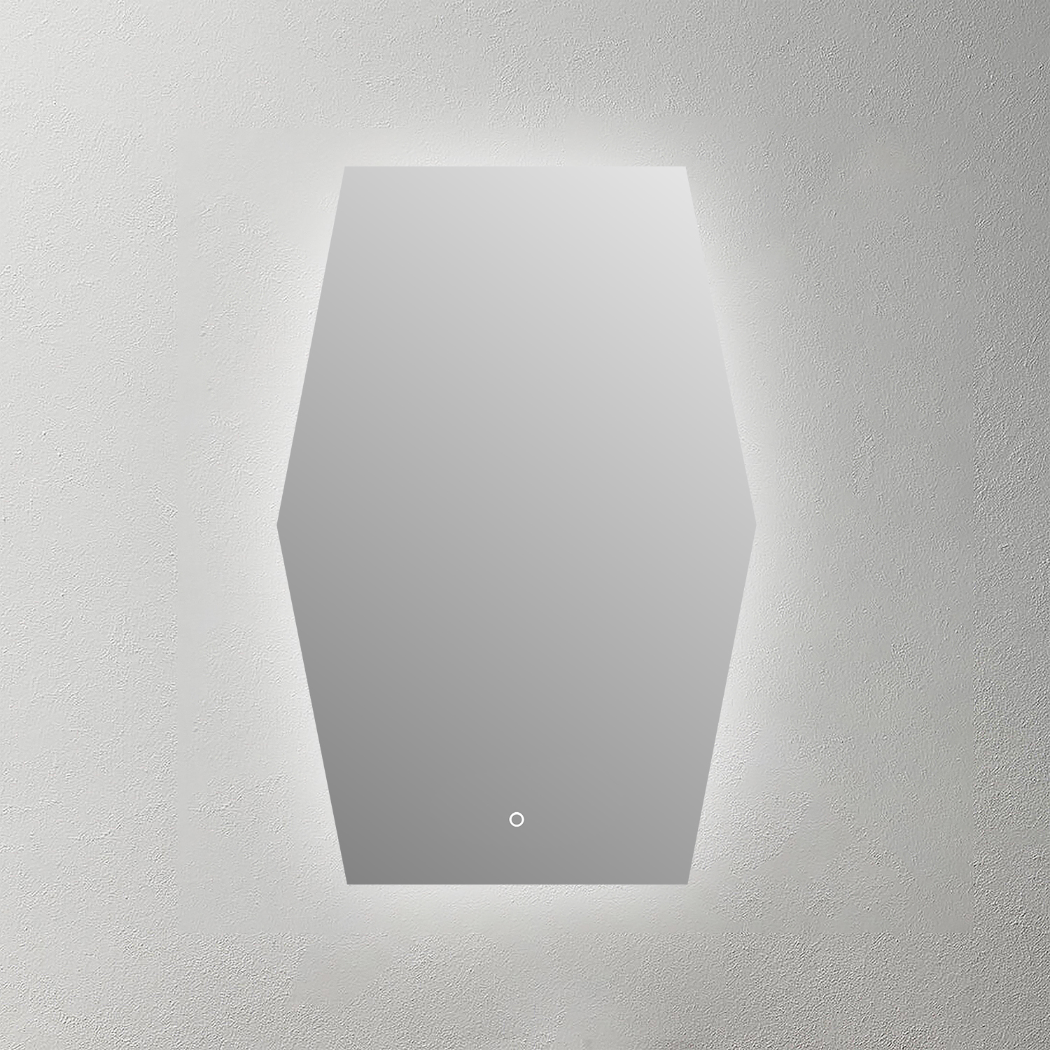 Mosmile Frameless Illuminated Backlit Irregular Bathroom Mirror HEXAGON-N091