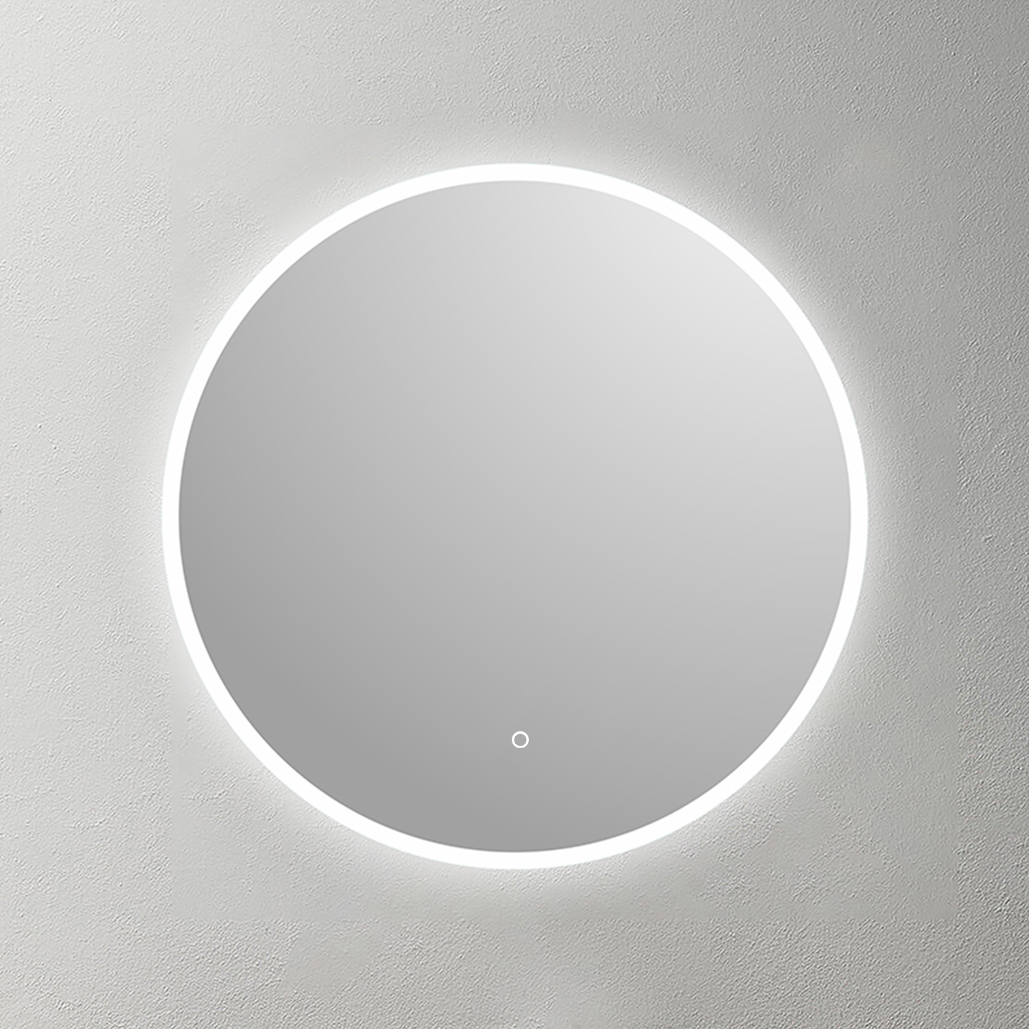 Mosmile Frameless Illuminated Frosted Round Bathroom LED Mirror LUCY-R007