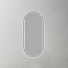 Mosmile Frameless LED Illuminated Pill Bathroom Mirror GATSBY-N010