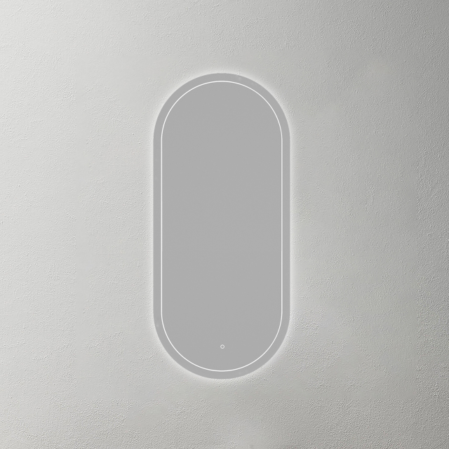 Mosmile Frameless LED Illuminated Pill Bathroom Mirror GATSBY-N010