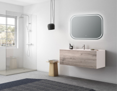 Mosmile Frameless Illuminated Round-corner Bathroom LED Mirror ISABELL-N029