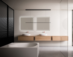 Mosmile Frameless Round-corner Bathroom Illuminated Mirror ISABELL-S016