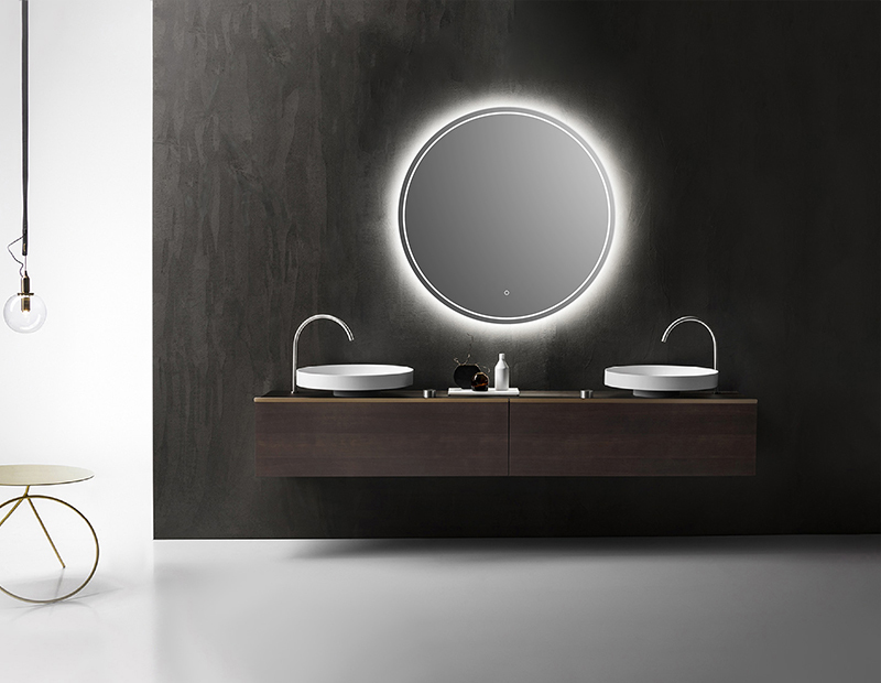 Mosmile Frosted Round Frameless Bathroom Illuminated Mirror SPHERE-R055