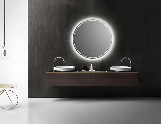 Mosmile Frosted Round Frameless Bathroom Illuminated Mirror SPHERE-R055