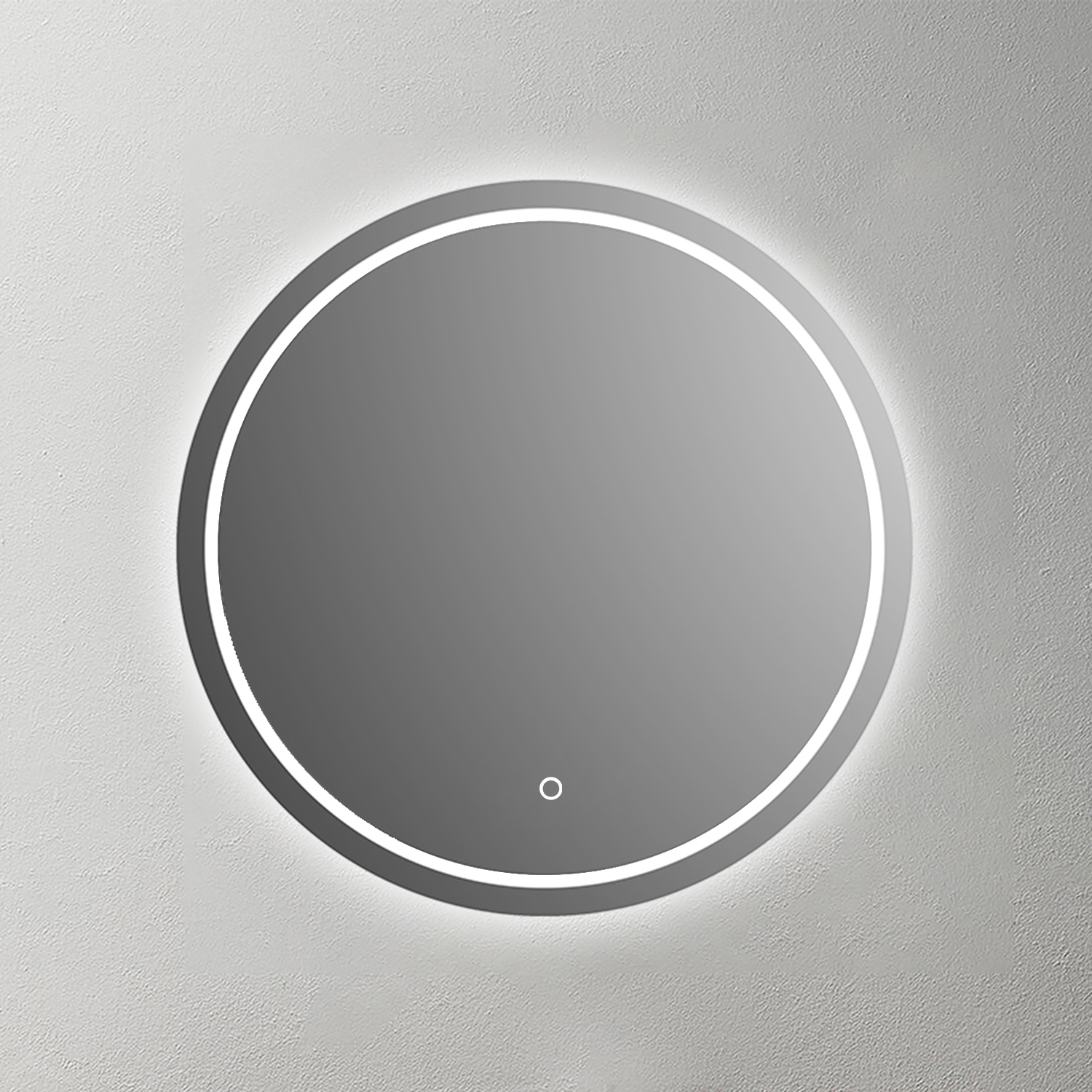 Mosmile Frameless Frosted Round Bathroom Illuminated Mirror SPHERE-R056