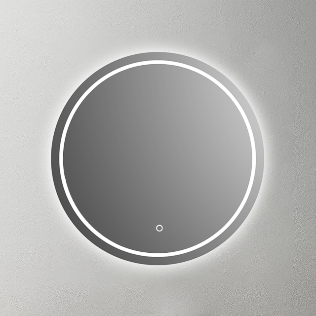 Mosmile Frameless Frosted Round Bathroom Illuminated Mirror SPHERE-R056