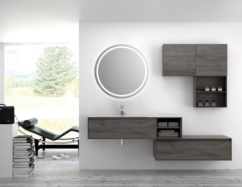 Mosmile Frameless Frosted Round Bathroom Illuminated Mirror SPHERE-R056