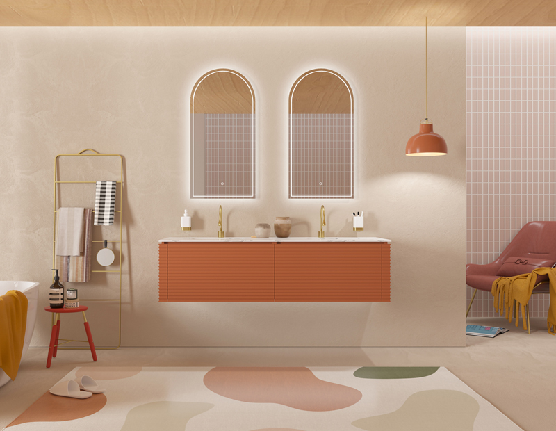 Mosmile Frameless Touch sensor Arch Bathroom LED Mirror HEXAGON-N093