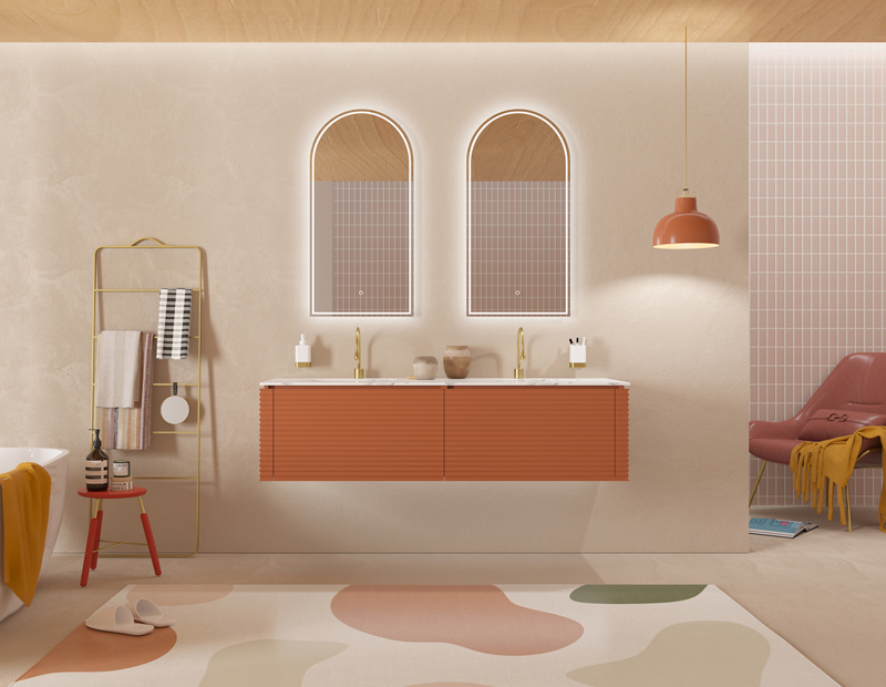 Mosmile Frameless Illuminated Arch Bathroom LED Mirror HEXAGON-N094