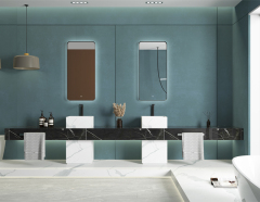 Mosmile Rectangle Round-corner Bevel Framed Bathroom LED Mirror BACKLIT-S035