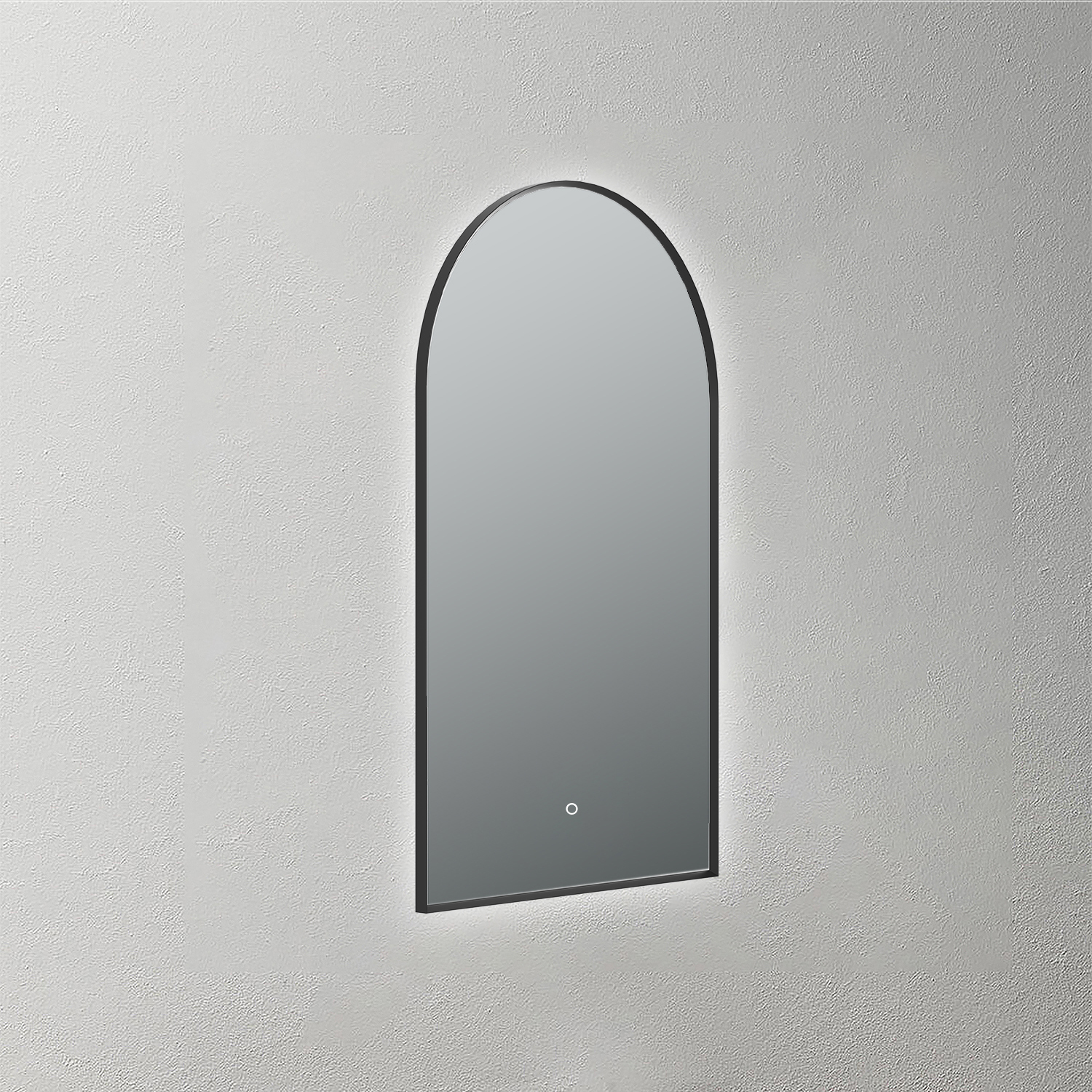 Mosmile Beveled Frame Arch Bathroom Illuminated Mirror HEXAGON-S032