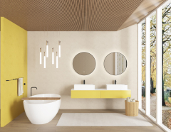 Mosmile 15MM Covered Frame Round Bathroom Illuminated Mirror LUCY-R091