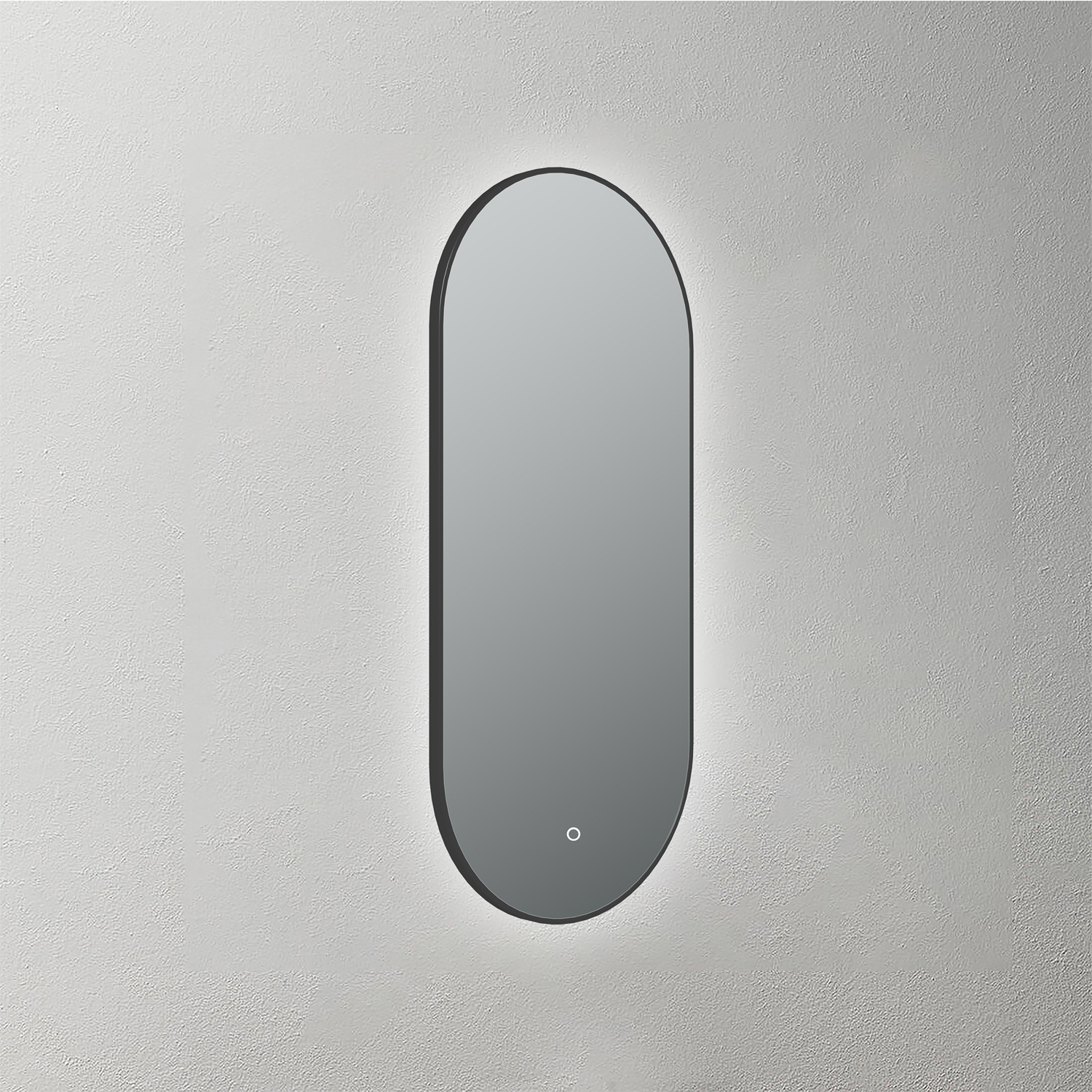 Mosmile Pill 10MM Corvered Framed Bathroom Illuminated Mirror RACEE-5105
