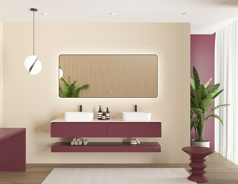 Mosmile Round-corner Frame Backlit LED Bathroom Mirror BACKLIT-S017