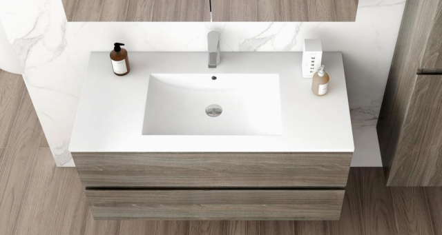 Mosmile 1000mm Wall Mount Hotel Bathroom Cabinet OLINA
