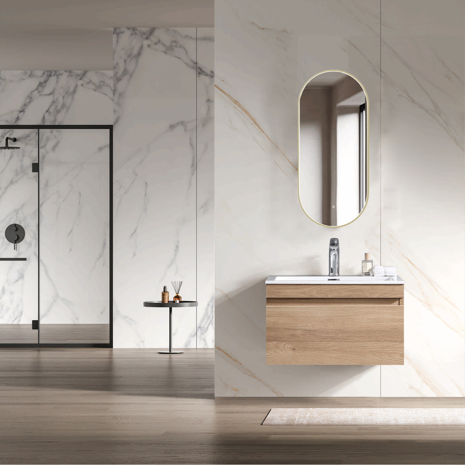 Mosmile 600mm 24 inch Hotel Hanging Bathroom Vinaty PARIS