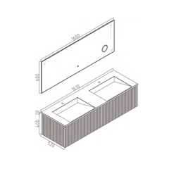 Mosmile 64inch Modern Hanging Bathroom Cabinet EDRA