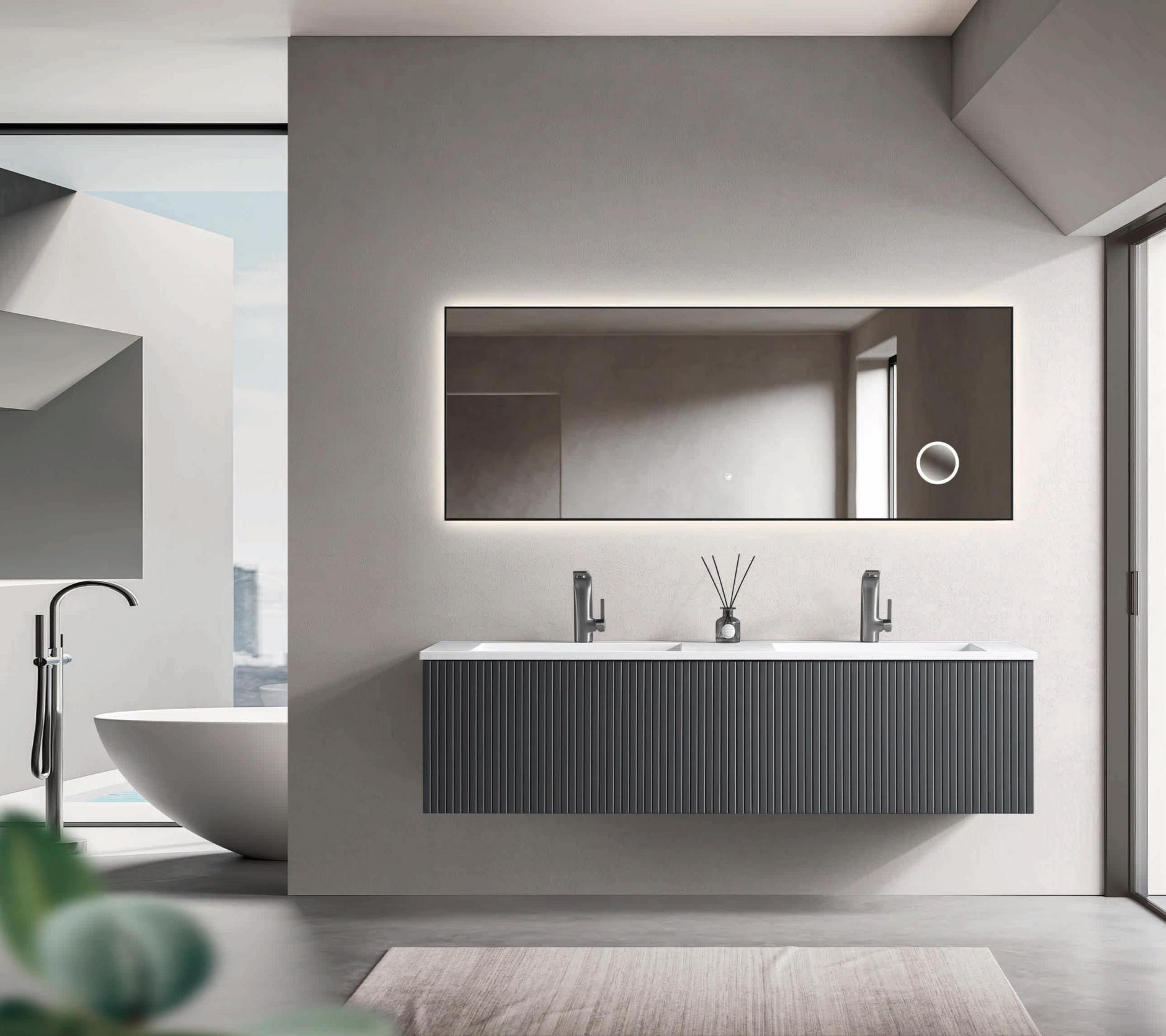 Mosmile 64inch Modern Hanging Bathroom Cabinet EDRA