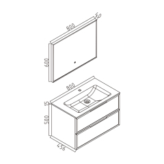 Mosmile 32 inch Hotel Modern Bathroom Cabinet MEEYA
