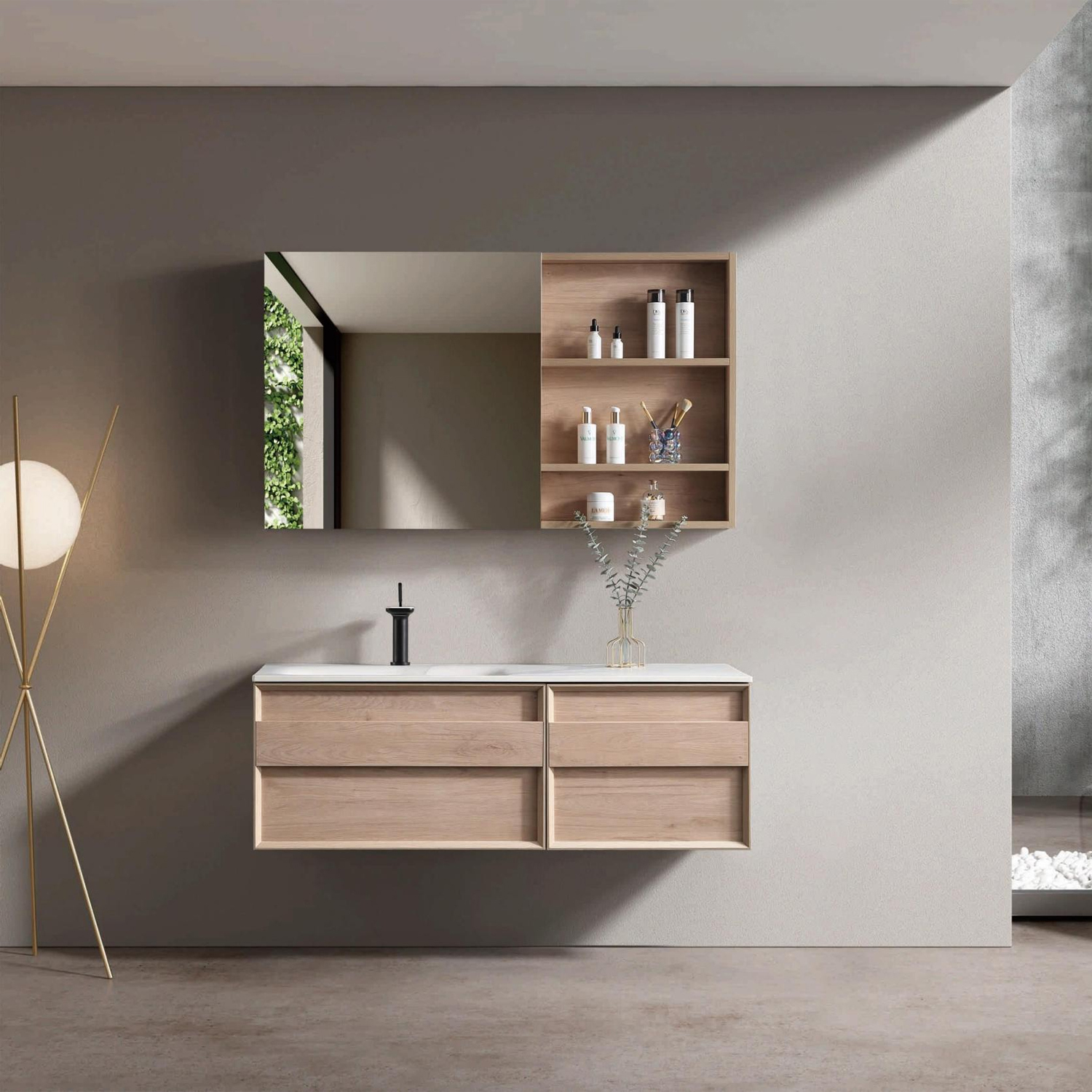 Mosmile 1200mm European Hotel Bathroom Cabinet SERA