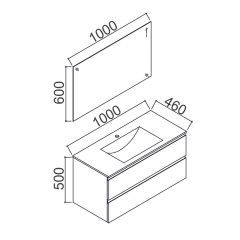 Mosmile 40inch Modern Hotel Bathroom Vanity WESS