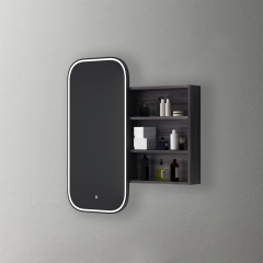 Mosmile Wooden Round-corner LED Bathroom Mirror Cabinet C105W1002