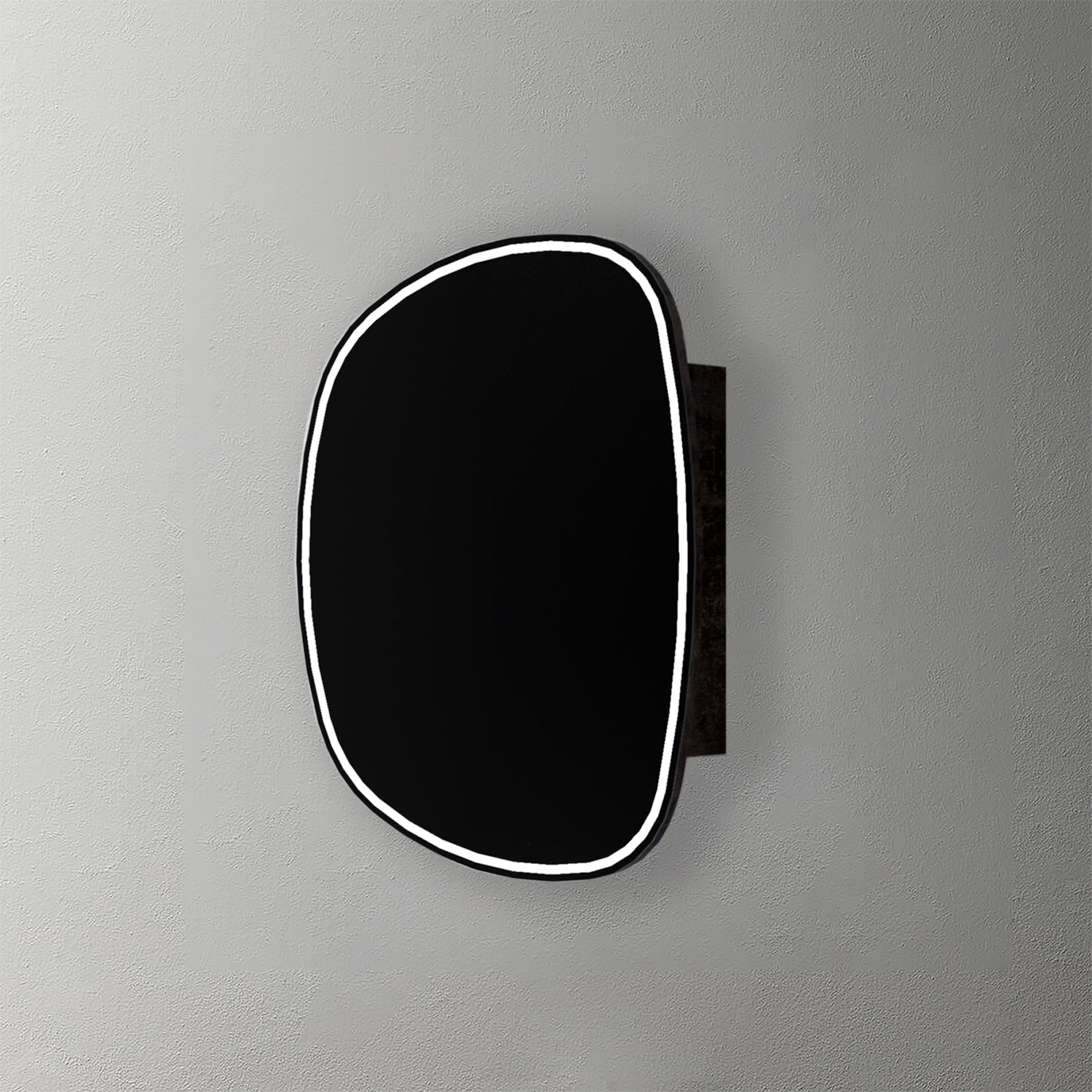 Mosmile Irregular Wooden Bathroom LED Mirror Cabinet C106W1002