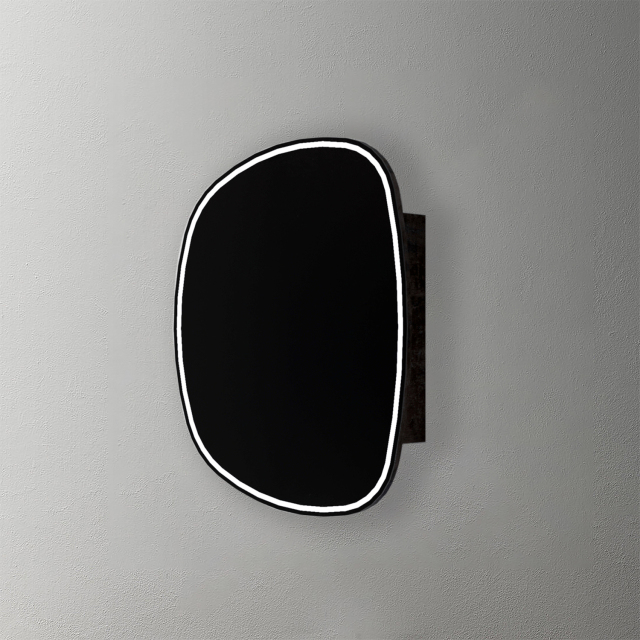 Mosmile Irregular Wooden Bathroom LED Mirror Cabinet C106W1002