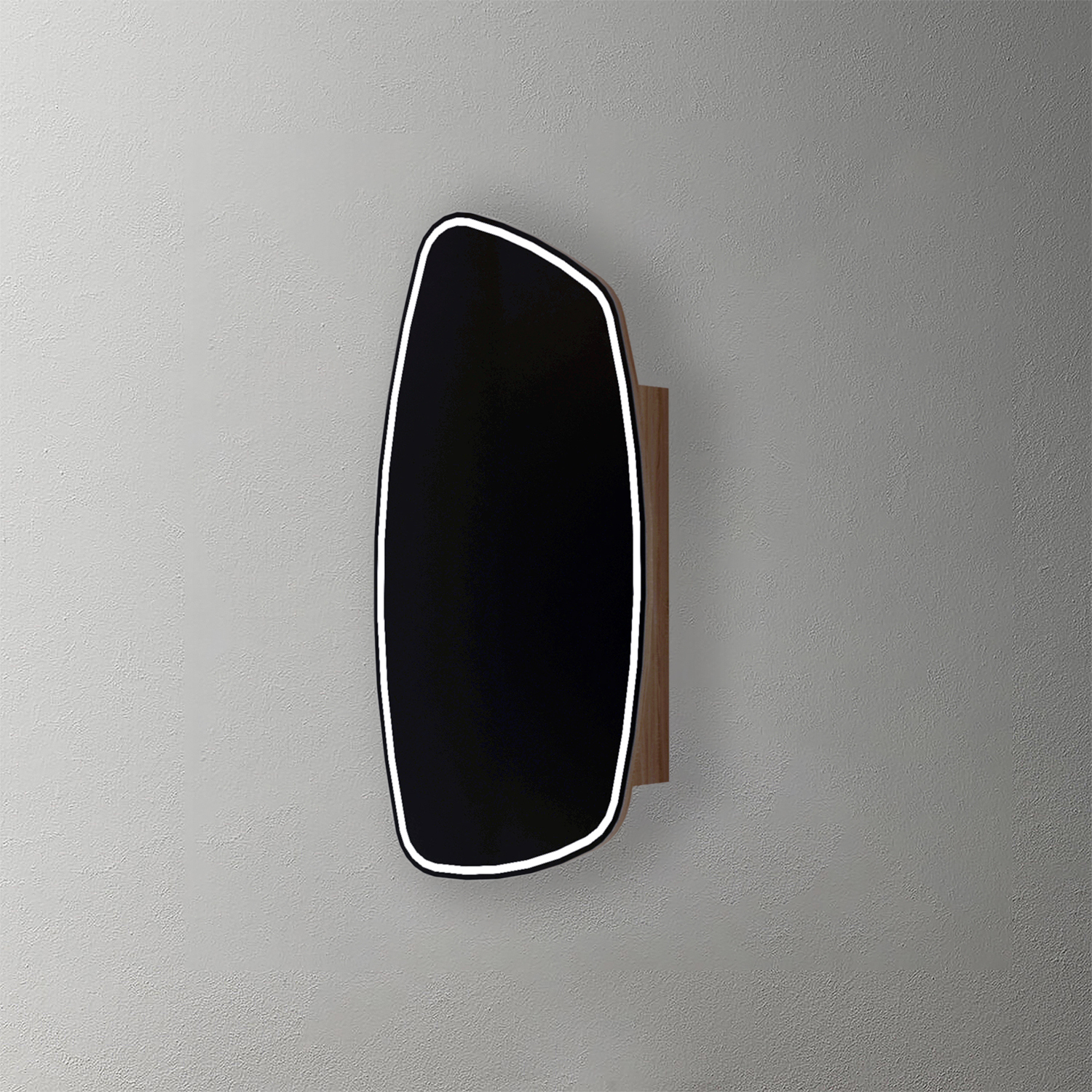 Mosmile Irregular Wooden Bathroom LED Mirror Cabinet C106W1003