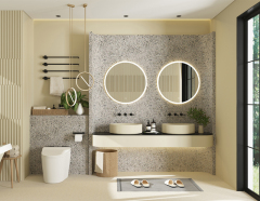 Mosmile Frameless Round LED Illuminated Bathroom Mirror LUCY-R001