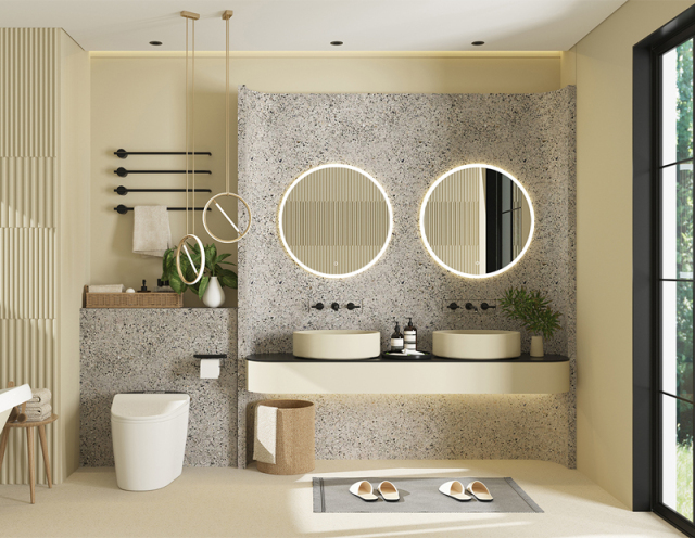 Mosmile Frameless Round LED Illuminated Bathroom Mirror LUCY-R001