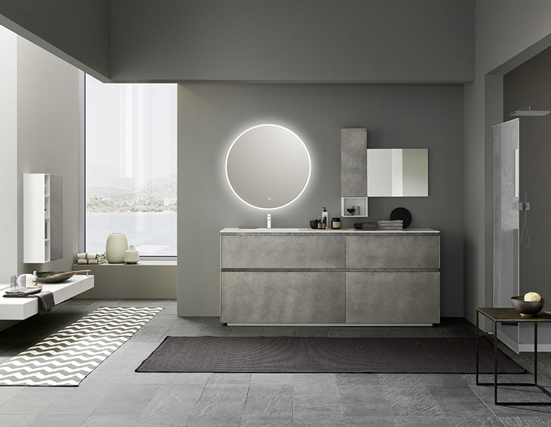 Mosmile Frameless Illuminated Frosted Round Bathroom LED Mirror LUCY-R007