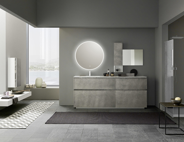 Mosmile Frameless Illuminated Frosted Round Bathroom LED Mirror LUCY-R007