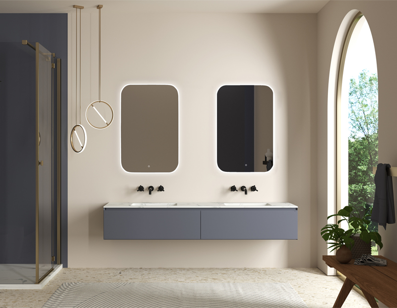 Mosmile Frameless Illuminated Round-corner Smart Bathroom LED Mirror CLARA-N081
