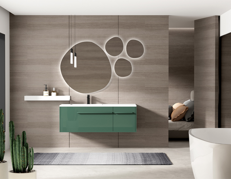 Mosmile Frameless Backlit Irregular Bathroom LED Mirror HEXAGON-N074